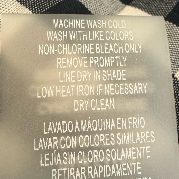 Tommy Hilfiger Gingham Cotton Button Down Short Sleeve Tie Waist Navy/White 8 - Picture 12 of 13